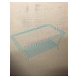 SMOKE GLASS TOP COFFEE TABLE