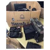 BOX OF OLD CAMERAS AND SLIDE PROJECTOR