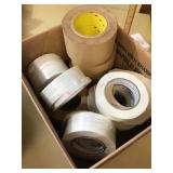 BOX OF BOX TAPE AND NARROW PACKAGE TAPE