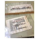 2 PAINTINGS ON BAMBOO  IN PLEXIGLASS FRAMES