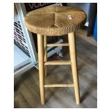 BAR STOOL WITH WOVEN SEAT