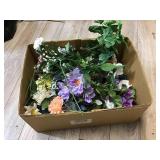 BOX OF SILK FLOWERS