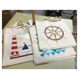 12 NEW CANVAS TOTE BAGS