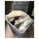 TOTE OF CURTAINS AND SOFTGOODS