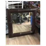 3 FOOT SQUARE BAMBOO LOOK FRAMED DECOR WALL