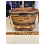 1995 CRANBERRY LONGABERGER BASKET GOLD TAG WITH