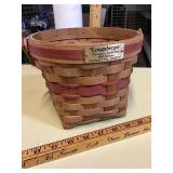 1988 POINSETTIA LONGABERGER BASKET  GOLD TAG