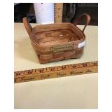 1990 FRIENDSHIP LONGABERGER BASKET GOLD TAG