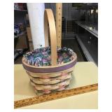 1996 EASTER LONGABERGER BASKET WITH LINER AND