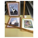 3 FRAMED RABBIT PICTURES