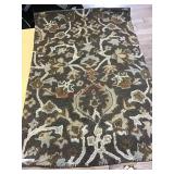 2X3 FOOT GREY DESIGN WOOL RUG