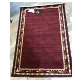30X46 INCH DEEP RED THROW RUG