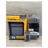 Handgun accessories Treklite lock box. Red laser