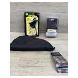 Handgun accessories lot. Universal mag carrier.