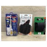 Handgun bundle. Cleaning kit. Multi fit holster.