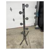 Smaller dialing tree small caliber steel target.