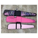 3 soft side pink/camo rifle cases. Camo 52" hot