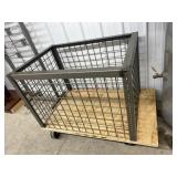 Metal rolling storage cart. 36" tall 29x41