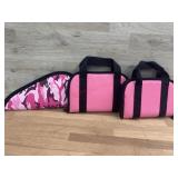 3 Pink various sizes pistol cases