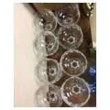 8 Crystal stemmed wine goblets