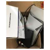 Box of DVD players and electronics  unknown