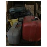 Stack of empty tool cases
