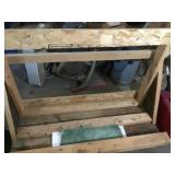 Rolling wood or glass cart