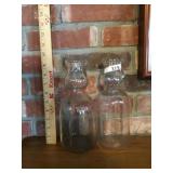 2 Old Polk milk bottles