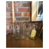 8 Old pint milk bottles