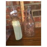 2 Old milk bottles