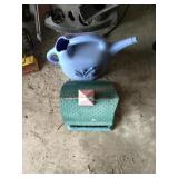 Barn bird house and watering can