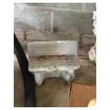 Mini concrete garden bench