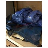 Blue tarp and vinyl