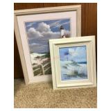 2 Framed sea scape pictures