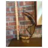 Brass sail boat decoration