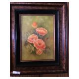 Oil painting in wood frame Floral