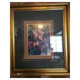 Gold frame leaf picture