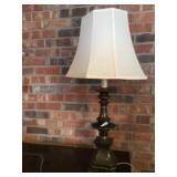 Table lamp with white shade