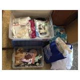 Stack of sewing and crafting items