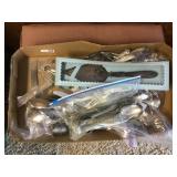 Box lot of old flatware