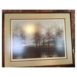 Lake with Trees picture in frame