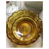 Coin dot amber dish