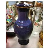 Blue ceramic vase