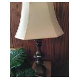 Table lamp with white shade