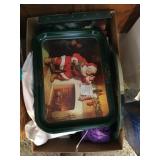 Box of Christmas decorations Coca Cola Santa