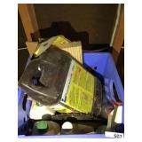 Crate with tick killer and oils
