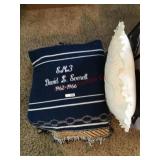 4 Throw blankets and throw pillow