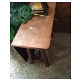 Antique drop leaf side table