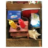 Box lot with picnic table condiment set/