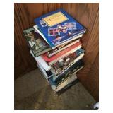 Stack of hard back books